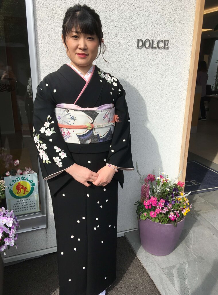 結婚式ご参列のヘアメイク着付け。飾り結び